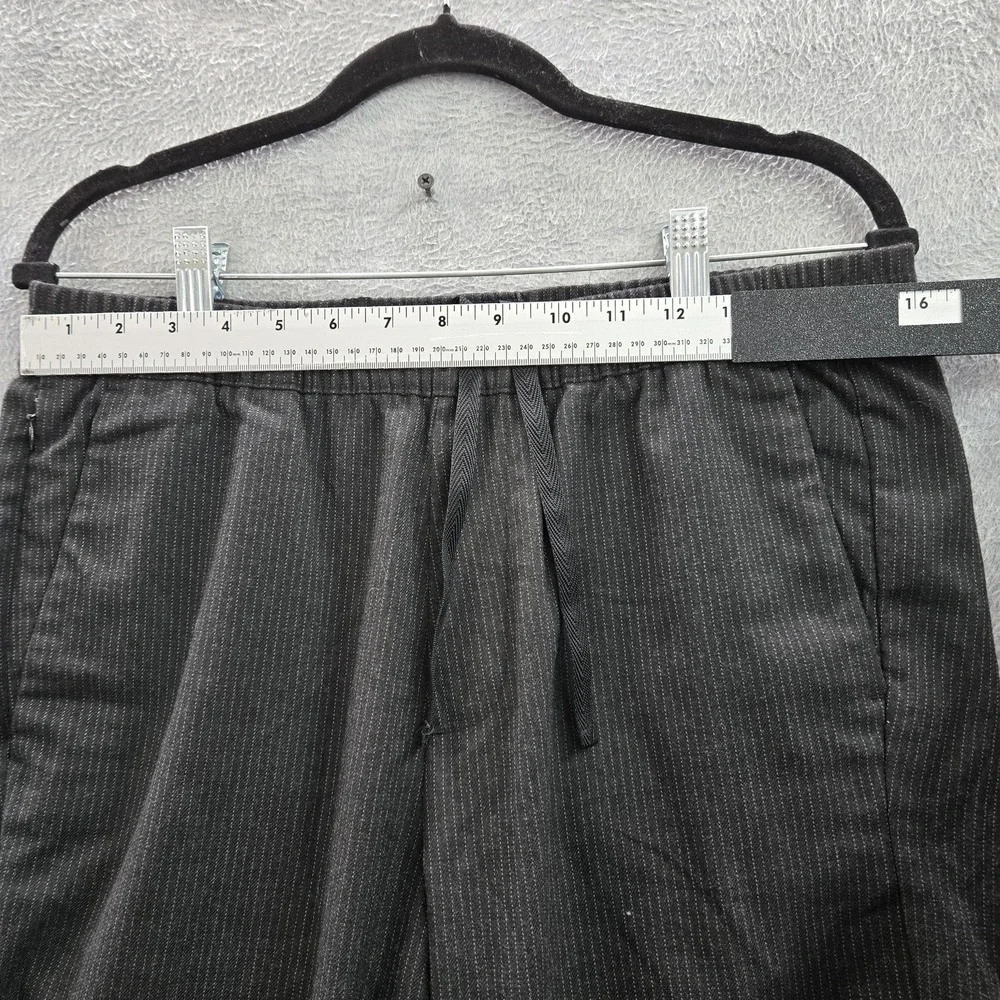 Abercrombie & Fitch Men Pants M Black Pinstripe Jogger Button 26
